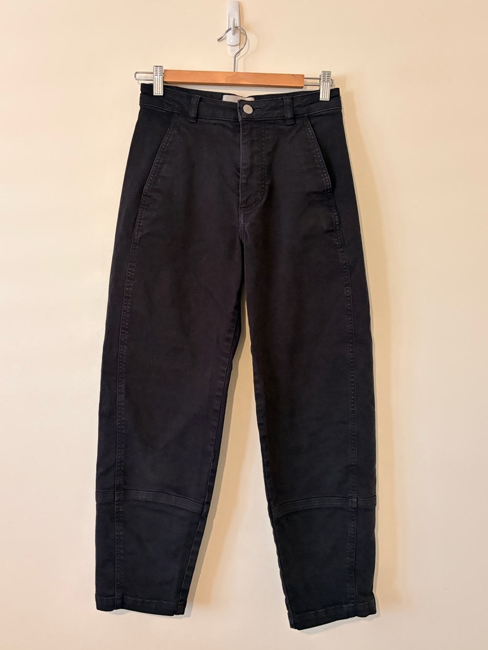 Everlane Black Barrel-Leg Black Jeans 0